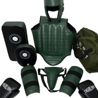 Adult & Kids Muay Thai Boxing Training Protective Gear Set - Head, Chest, Leg, Groin Guards