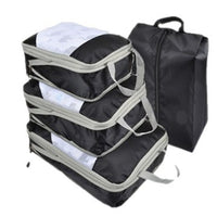 Travel Compression Packing Cubes Set for Clothes Organization, Waterproof Oxford Fabric Storage Bags