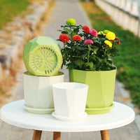 Nordic Style Resin Planter Pot for Succulents and Roses, Thickened Imitation Ceramic Design