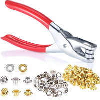 6mm Metal Eyelet Kit with Installation Tools, 400 Sets (Gold & Silver) for Crafts and Fabric