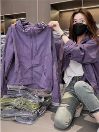 Women's Lightweight UV Protection Hoodie Jacket for Summer