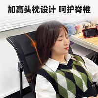 Folding Recliner Office Chair with Lumbar Support and Footrest, Dual-Use for Napping and Seating