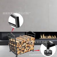 Outdoor Heavy Duty Firewood Rack Log Storage Holder for Indoor Fireplace