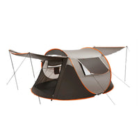 Automatic Pop-Up Camping Tent for 3-4 People, Waterproof and Sun-Protected Family Outdoor Shelter