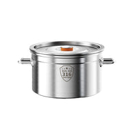 304/316 Stainless Steel Stock Pot with Lid, Large Capacity Commercial Soup Stew Pot