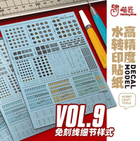 Miao Jiang High-Precision Waterslide Decals for Model Kits - VOL9 Fluorescent Detail Stickers