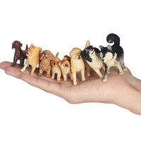Kids' Miniature Dog Figurines Set - Golden Retriever, Shiba Inu, Husky - Cake Toppers & Car Ornaments