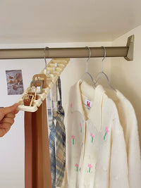 Multi-functional Belt and Tie Hanger Organizer for Wardrobe