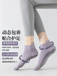 Women's Non-Slip Toeless Yoga Pilates Barre Socks with Grip for Fitness Dance