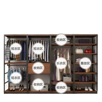 Open Wardrobe Storage Rack with Double-Layer Shelves for Bedroom