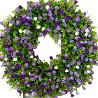 Colorful Eucalyptus and Gypsophila Wreath for Spring/Summer Door Decor