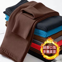 Men's Seamless Thermal Underwear Fleece Lined Leggings for Winter