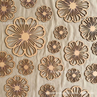 Laser Cut Floral Wood Slices for DIY Crafts and Photography Props