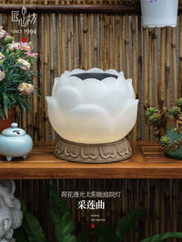 Solar Lotus Garden Pillar Light Outdoor Landscape Decorative Lamp