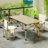 Portable Folding Camping Table and Chair Set for Outdoor Picnics and BBQ
