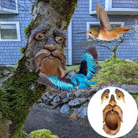 Tree Monster Squirrel Feeder Outdoor Garden Decor