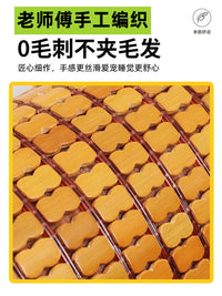 Golden Retriever Large Dog Cooling Mat Tear-Resistant Bamboo Pet Bed for Summer