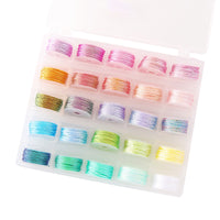 36-Strand Iridescent Gold Thread Set for DIY Hand Weaving and Jewelry Making