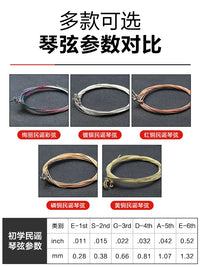 Perseus Acoustic Guitar Strings Phosphor Bronze Folk Guitar Strings Single String 6-String Set