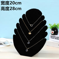 Velvet L-Shape Jewelry Display Stand for Earrings, Necklaces, and Rings
