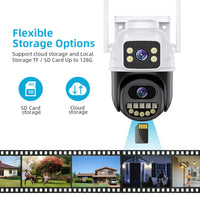 A33 Mini WiFi Dual-Screen Outdoor Security Camera with Night Vision and Motion Detection
