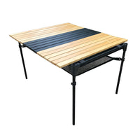 Portable Aluminum Alloy Outdoor Folding Camping Table with IGT System and Lantern Pole