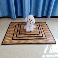 Pet Cooling Mat for Cats and Dogs, Summer Rattan Ice Silk Pad