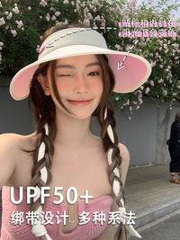UV Protection Color-Changing Visor Sun Hat for Women - Full Face Coverage for Beach & Cycling