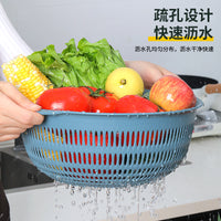 3-Piece Plastic Drain Basket Set for Washing Vegetables and Fruits