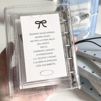 Transparent M5 3-Fold Loose-Leaf Journal with 3-inch Kpop Photocard Storage and DIY Diary Function