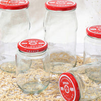Heat-Resistant Glass Storage Jars with Lids, Sealed Round Food Jars for Sauce and Dry Goods