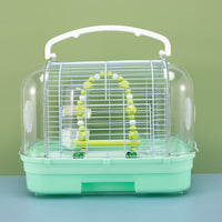 Portable Bird Carrier Cage for Parakeets, Peonies, Sun Conures, and Large Parrots - High-Grade Metal Travel Cage