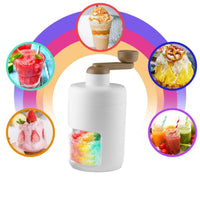 Manual Ice Shaver for Home and Commercial Use, Hand-Crank Snow Cone Machine
