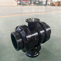 Agricultural UPVC Electric Ball Valve, Acid/Alkali Resistant PPH Plastic High-Pressure Union Valve