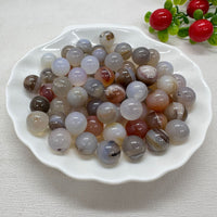 White Agate Polished Spheres for Aquarium & Planter Decoration