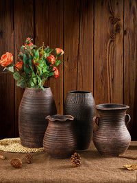 Chinese Retro Ceramic Vase for Hydroponic or Dried Flowers, Living Room Decor