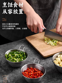 Japanese Brand Stainless Steel Strainer Basket with Handle for Washing Fruits and Vegetables, Rice, and Draining