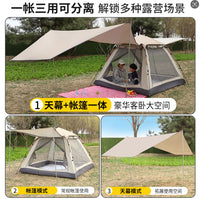 Outdoor Pop-Up Tent and Tarp Set for Camping, Beach, and Picnic