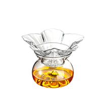 Heat-Resistant Glass Tea Infuser Set with Flower Design Filter