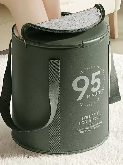 Portable Foldable Foot Spa Basin with Insulation for Soaking and Steaming