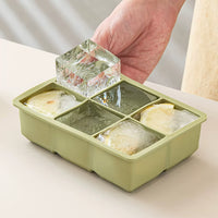 Food-Grade Soft Silicone Large Ice Cube Tray with Lid - Easy Release Ice Maker Mold for Freezer