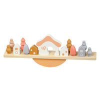 Rainbow Stacking Balancing Blocks for Kids, Wooden Educational Toy