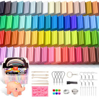 Polymer Clay Kit with Tools and Storage Box, Oven Bake Modeling Clay for Kids and Adults