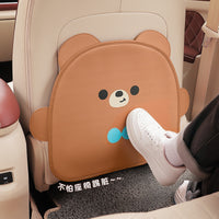 Car Seat Back Protector Mat for Kids, Cartoon Anti-Kick Pad, Wear-Resistant & Dirt-Proof