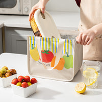 Portable Insulated Lunch Bag for Students and Office Workers, Handheld Bento Box Tote
