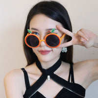 Hawaiian Beach Style Orange Fruit Novelty Glasses for Kids and Adults, Fun Party Eyewear