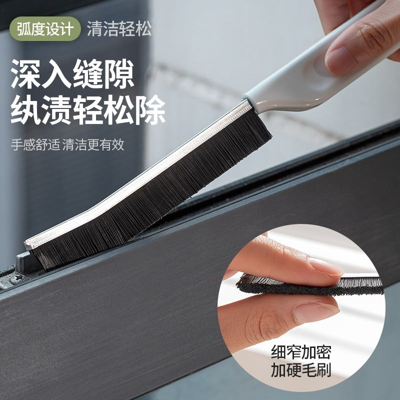 Multi-functional Crevice Cleaning Brush with Scraper for Tile Grout, Kitchen, Window Grooves