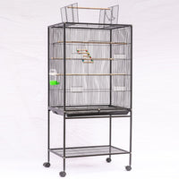Metal Bird Cage for Parrots and Ornamental Birds, Pet Aviary