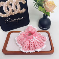 20CM Lop-Eared Bunny Crochet Doll Clothes for Cotton Dolls Hollow Out Skirt Plush Toy Outfit