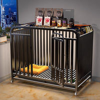 Heavy-Duty Indoor Dog Crate with Toilet Area for Medium to Large Breeds